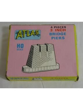 Atlas HO Scale #81 4  piece 3" Bridge Piers New In Box !